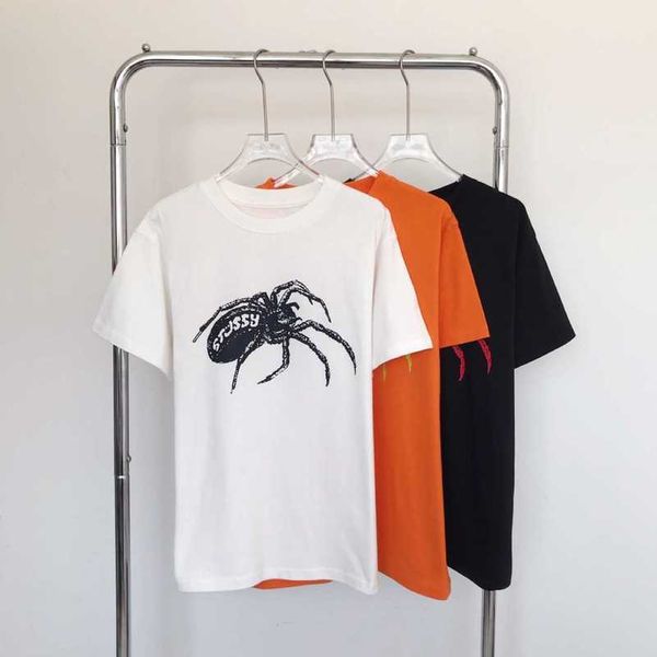 stusss short sleeve t-shirt basic parade couple costume fashion brand cotton letter printing men and women half sleeve summer, White;black 
stusss short sleeve t-shirt basic parade couple costume fashion brand cotton letter printing men and women half sleeve summer, White;black