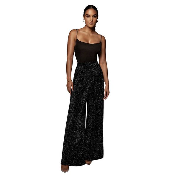 2023 new luxury women's designer women's pants four seasons bright silk high waist wide leg pants casual straight leg pants, Black;white
2023 new luxury women's designer women's pants four seasons bright silk high waist wide leg pants casual straight leg pants, Black;white