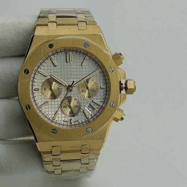 luxury men's watch quartz movement stainless steel strap sports version vk chronograph waterproof watch, Slivery;brown
luxury men's watch quartz movement stainless steel strap sports version vk chronograph waterproof watch, Slivery;brown