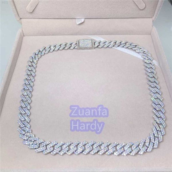 zuanfa passed diamond tester prong setting vvs moissanite diamond cuban link chain necklace, Silver
zuanfa passed diamond tester prong setting vvs moissanite diamond cuban link chain necklace, Silver