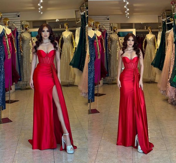 arabic red sheath prom dresses long for women sweetheart satin backless floor length high side split formal occasion evening pageant birthda, Black
arabic red sheath prom dresses long for women sweetheart satin backless floor length high side split formal occasion evening pageant birthda, Black