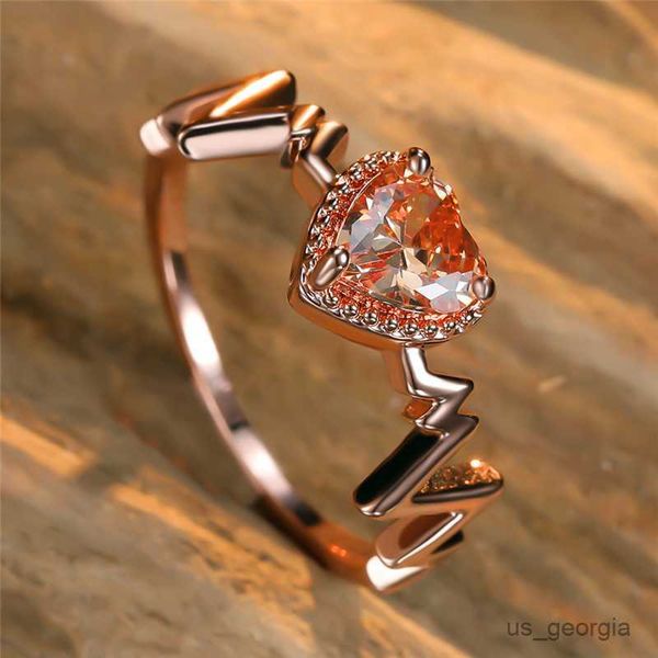 band rings luxury female champagne crystal stone ring cute zircon rose gold color wedding rings for women charm heart beat engagement ring r, Silver
band rings luxury female champagne crystal stone ring cute zircon rose gold color wedding rings for women charm heart beat engagement ring r, Silver