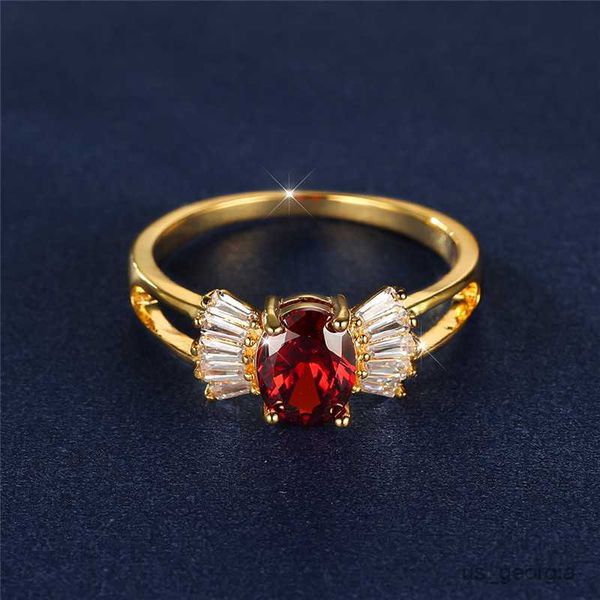 band rings luxury female small red oval ring classic yellow gold color engagement ring dainty zircon wedding rings for women r230625, Silver
band rings luxury female small red oval ring classic yellow gold color engagement ring dainty zircon wedding rings for women r230625, Silver