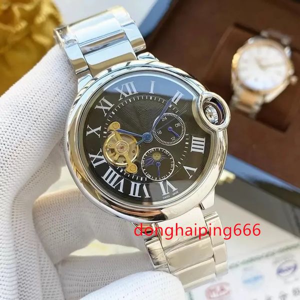 u1 aaa high-end quality luxury mens watches five stitches tourbillon flywheel 46mm size automatic mechanical watch moon phase wristwatches s, Slivery;brown
u1 aaa high-end quality luxury mens watches five stitches tourbillon flywheel 46mm size automatic mechanical watch moon phase wristwatches s, Slivery;brown