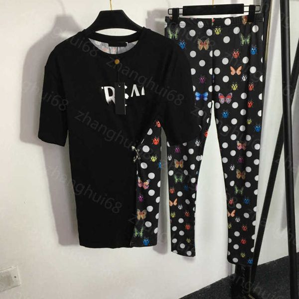 23ss womens designer clothing women tracksuit yoga suit butterfly beetle polka dot print pin embellished short sleeve t-shirt leggings set w, Gray
23ss womens designer clothing women tracksuit yoga suit butterfly beetle polka dot print pin embellished short sleeve t-shirt leggings set w, Gray