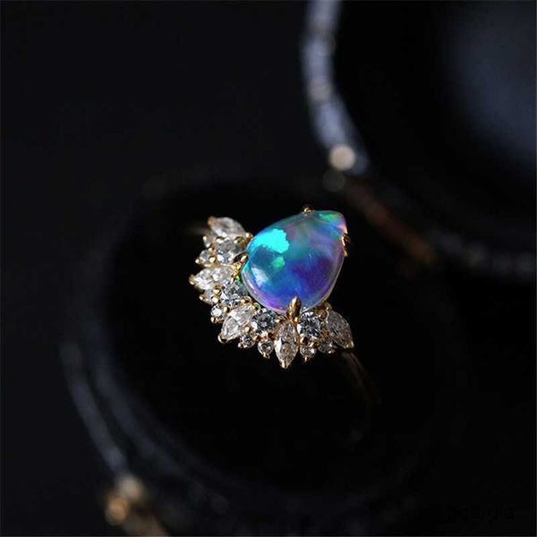 band rings luxury female water drop opal ring classic gold color thin engagement ring charm crystal crown stone wedding rings for women r230, Silver
band rings luxury female water drop opal ring classic gold color thin engagement ring charm crystal crown stone wedding rings for women r230, Silver