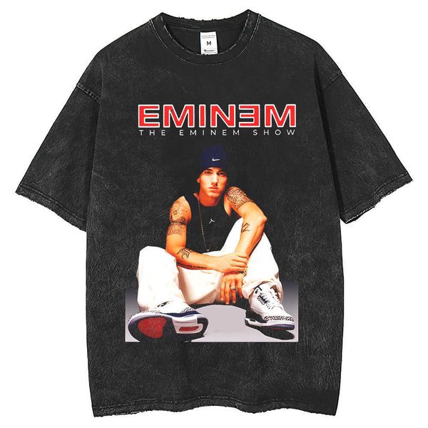 men's wear | high street style wash distressed edge rapper loose fitting t-shirt ins trendy men's short sleeves, White;black
men's wear | high street style wash distressed edge rapper loose fitting t-shirt ins trendy men's short sleeves, White;black