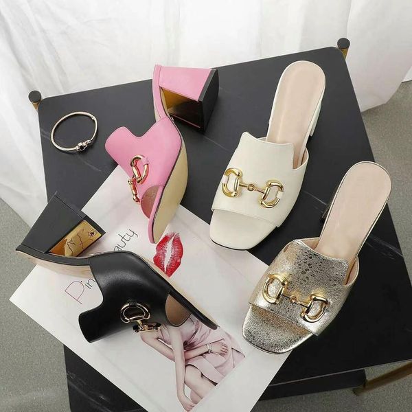 beach slipper fashion 100% women shoes sandals high heels leather metal buckle white black thick heel lady half 2021 summer large size 35-42
beach slipper fashion 100% women shoes sandals high heels leather metal buckle white black thick heel lady half 2021 summer large size 35-42