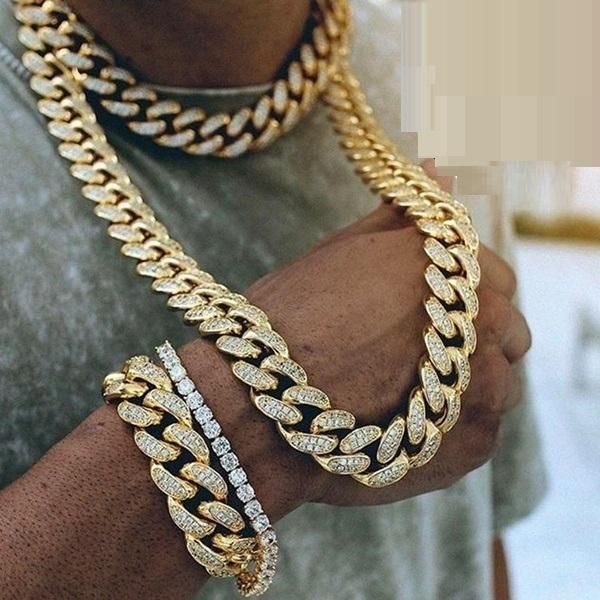 necklaces 18mm big heavy miami cuban link chain necklace gold color micro pave 5a cz hip hop chains iced out bling jewelry, Silver
necklaces 18mm big heavy miami cuban link chain necklace gold color micro pave 5a cz hip hop chains iced out bling jewelry, Silver