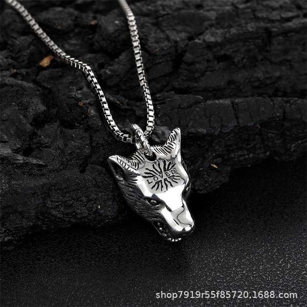 2023 gujia s925 sterling fashion wolf head men's and women's punk silver necklace gift
2023 gujia s925 sterling fashion wolf head men's and women's punk silver necklace gift