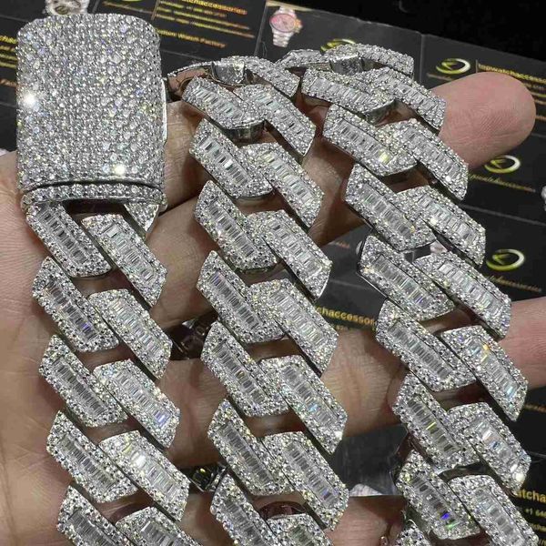 20mm cuban link chain moissanite 925 sterling sliver luxury 24 inches diamond necklace, Silver
20mm cuban link chain moissanite 925 sterling sliver luxury 24 inches diamond necklace, Silver