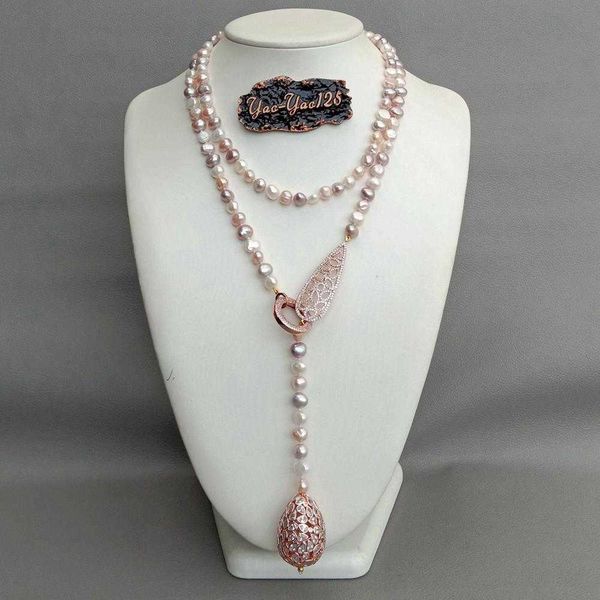 beaded necklaces multi color potato freshwater pearl rose gold plated connector necklace sweater chain 230613, Silver
beaded necklaces multi color potato freshwater pearl rose gold plated connector necklace sweater chain 230613, Silver