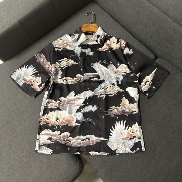 2023 summer new great mens designer luxury beautiful bird printing shirts - us size shirts - mens designer button short sleeve shirts, White;black
2023 summer new great mens designer luxury beautiful bird printing shirts - us size shirts - mens designer button short sleeve shirts, White;black