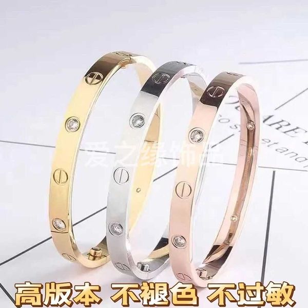 designer new rose gold love with diamond bracelet screw snap buckle non fading premium edition limited bright face korean same style, Black
designer new rose gold love with diamond bracelet screw snap buckle non fading premium edition limited bright face korean same style, Black