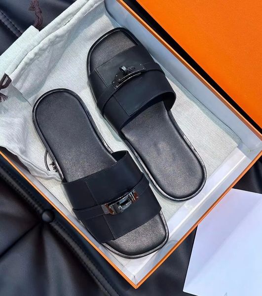 luxury brand gabriel men sandals shoes calfskin leather man slippers slip on beach slide flats boys palladium-plated kelly buckle casual wal, Black
luxury brand gabriel men sandals shoes calfskin leather man slippers slip on beach slide flats boys palladium-plated kelly buckle casual wal, Black