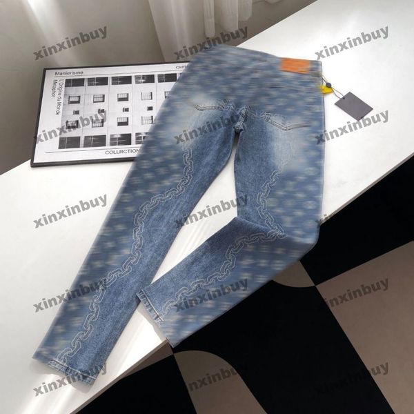 xinxinbuy men women designer pant paris iron chain jacquard letter printing washed jeans denim zipper casual pants blue m-2xl, Black;brown
xinxinbuy men women designer pant paris iron chain jacquard letter printing washed jeans denim zipper casual pants blue m-2xl, Black;brown