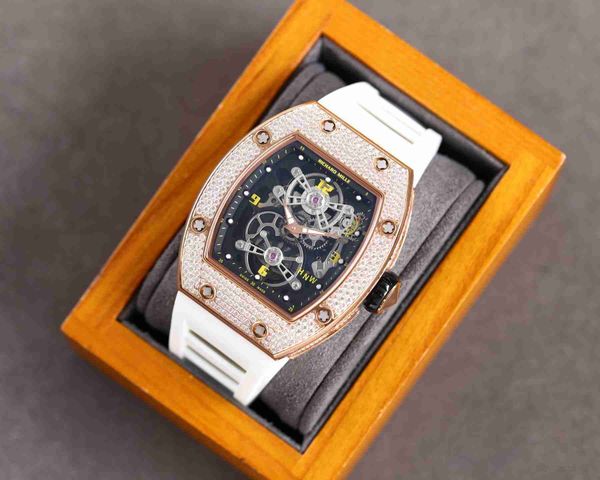 diamond luxury mens movement watches rm17-01 r i c h a r d hollow tourbillon designer trqu new high-end quality iced out montre wrist watch, Slivery;brown
diamond luxury mens movement watches rm17-01 r i c h a r d hollow tourbillon designer trqu new high-end quality iced out montre wrist watch, Slivery;brown