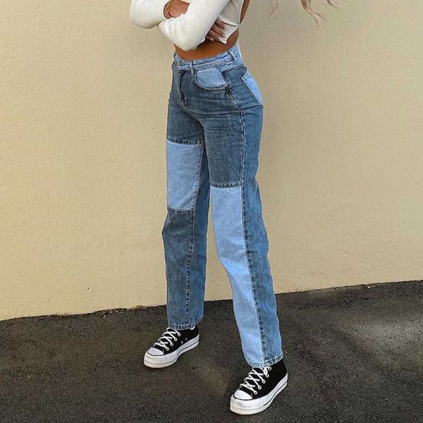 2023 new women's designer pants jeans fashion new street hip hop contrast color splice casual jeans, Blue
2023 new women's designer pants jeans fashion new street hip hop contrast color splice casual jeans, Blue