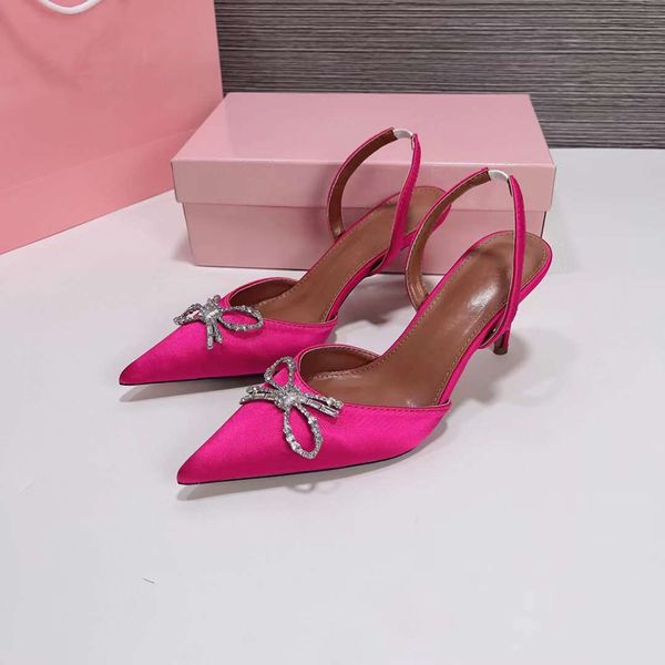 fashion women's sandals pumps crystal double bow 70 mm embellished italy elegant satin pointed toe elasticated slingback strap designer, Black
fashion women's sandals pumps crystal double bow 70 mm embellished italy elegant satin pointed toe elasticated slingback strap designer, Black