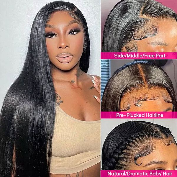 30 inch straight lace front wig 13x4 hd transparent lace frontal human hair wig glueless preplucked human wigs with baby hair, Black;brown
30 inch straight lace front wig 13x4 hd transparent lace frontal human hair wig glueless preplucked human wigs with baby hair, Black;brown