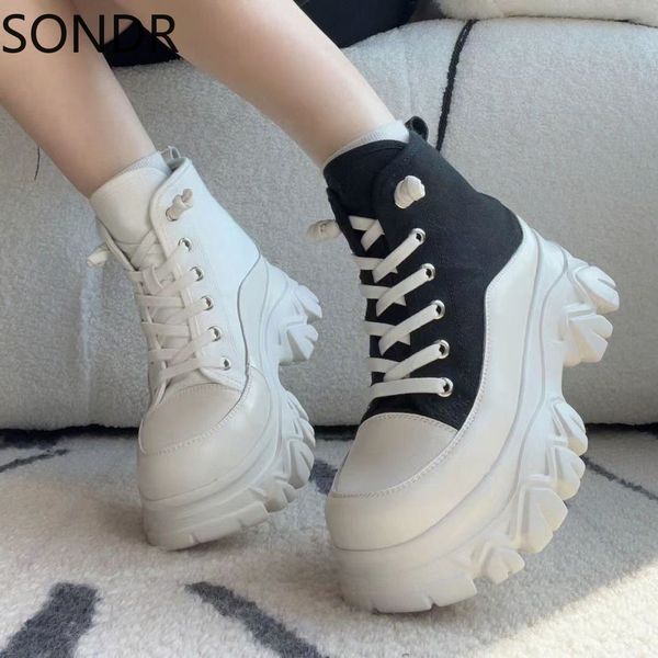 womens platform canvas round toe sneakers chunky high heel high sport casual shoes lace up black white new2023
womens platform canvas round toe sneakers chunky high heel high sport casual shoes lace up black white new2023