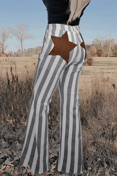 fast shipping western clothing women stripe star embellished flare jeans ladies denim jeans, Blue
fast shipping western clothing women stripe star embellished flare jeans ladies denim jeans, Blue