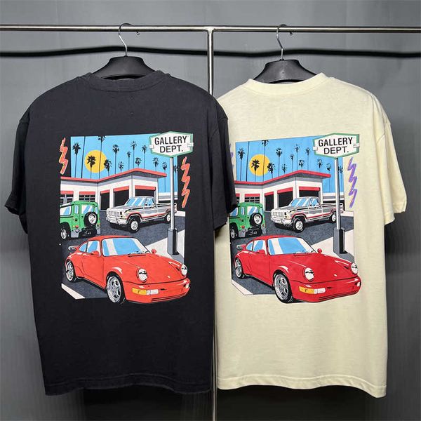 g d chaopai high street washed damaged old painted car holiday short sleeve t men, White;black
g d chaopai high street washed damaged old painted car holiday short sleeve t men, White;black