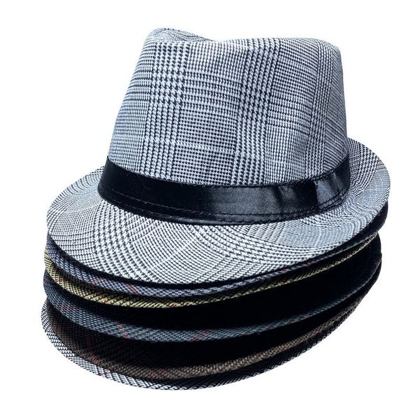 fashion plaid jazz stingy brim hat men vintage spring summer panama cap bowler outdoor sun hats, Blue;gray
fashion plaid jazz stingy brim hat men vintage spring summer panama cap bowler outdoor sun hats, Blue;gray
