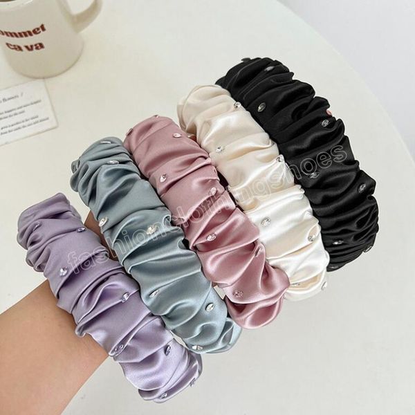 fashion wide-brimmed headwear summer fresh color pleated hair sticks shining rhinestone headband for hair accessories, Slivery;white
fashion wide-brimmed headwear summer fresh color pleated hair sticks shining rhinestone headband for hair accessories, Slivery;white