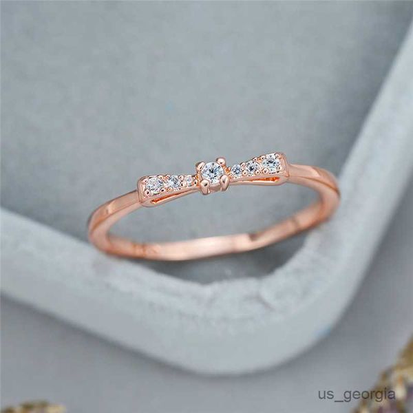 band rings cute female small bowknot ring fashion rose gold color zircon engagement ring elegant promise wedding rings for women r230625, Silver
band rings cute female small bowknot ring fashion rose gold color zircon engagement ring elegant promise wedding rings for women r230625, Silver