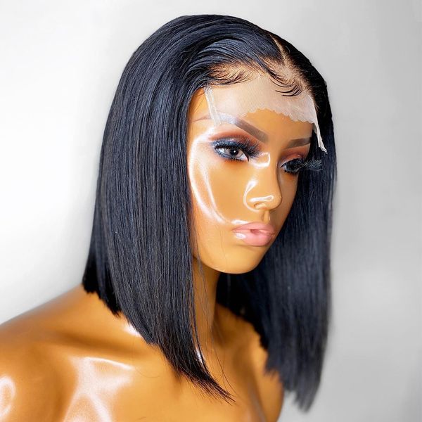 short bob wig human hair straight 13x4 human hair lace front wigs pre plucked with baby hair transparent lace part wigs, Black;brown
short bob wig human hair straight 13x4 human hair lace front wigs pre plucked with baby hair transparent lace part wigs, Black;brown