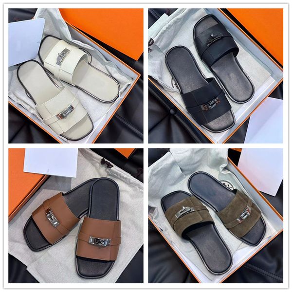 summer brand gabriel men sandals shoes calfskin leather man slippers slip on beach slide flats boys palladium-plated kelly buckle casual wal, Black
summer brand gabriel men sandals shoes calfskin leather man slippers slip on beach slide flats boys palladium-plated kelly buckle casual wal, Black