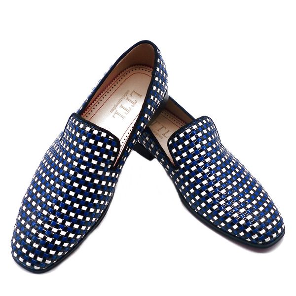 new fashion hand knitting mixed colors patent leather loafers men casual shoes slip on dress shoes flats summer shoes, Black
new fashion hand knitting mixed colors patent leather loafers men casual shoes slip on dress shoes flats summer shoes, Black
