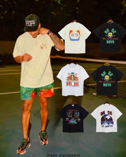 2023 rs rhude mens t shirts summer fashion designer tshirts street casual short sleeve beach style tees cotton printing shirt, White;black
2023 rs rhude mens t shirts summer fashion designer tshirts street casual short sleeve beach style tees cotton printing shirt, White;black