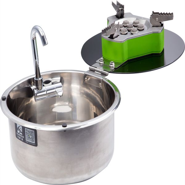 stainless steel stove sink combo glass lid 340*150mm rv caravan boat gr-531f