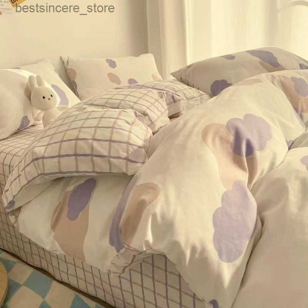 ins lovely cloud bedding set simple quilt cover flower printed bed linen sheet kids princess girl duvet cover all season l230522
ins lovely cloud bedding set simple quilt cover flower printed bed linen sheet kids princess girl duvet cover all season l230522