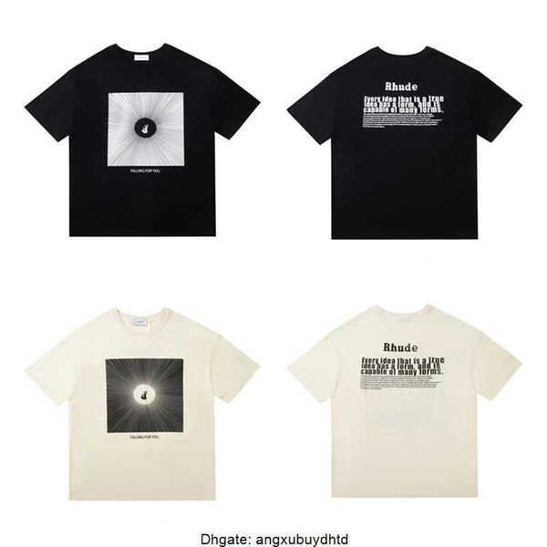designer men's t-shirts fashion brand rhude character falling abstract high street fashion loose short-sleeved t-shirt for couples, White;black
designer men's t-shirts fashion brand rhude character falling abstract high street fashion loose short-sleeved t-shirt for couples, White;black