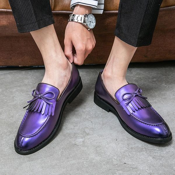 big size british style pointed toe leather shoes for men handmade luxury tassel loafers slip on dress shoes, Black
big size british style pointed toe leather shoes for men handmade luxury tassel loafers slip on dress shoes, Black