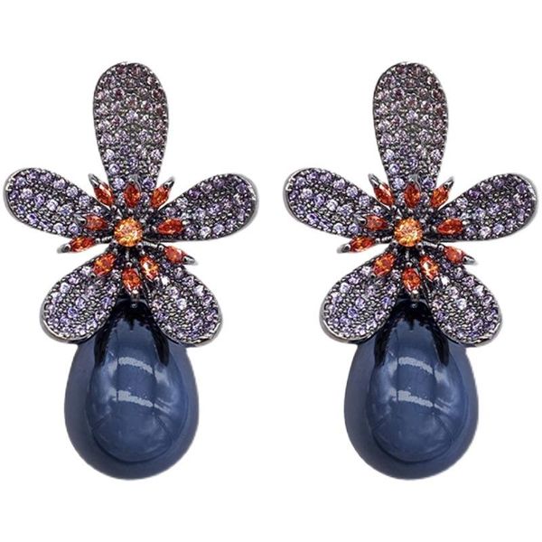 knot light inlaid zircon gun black flowers earring orange stamen leaves delicate petals for women cubic fashion jewelry luxury, Silver
knot light inlaid zircon gun black flowers earring orange stamen leaves delicate petals for women cubic fashion jewelry luxury, Silver