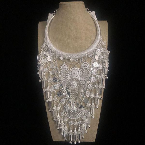 necklaces ethnic retro tassel collar woman's miao silver jewelry stage show pendant clothing accessories tibetan necklace boho chain
necklaces ethnic retro tassel collar woman's miao silver jewelry stage show pendant clothing accessories tibetan necklace boho chain