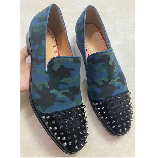 new camouflage color spiked loafers mens luxury slip on rivet shoes leather casual shoes men dress shoes handmade party shoes, Black
new camouflage color spiked loafers mens luxury slip on rivet shoes leather casual shoes men dress shoes handmade party shoes, Black