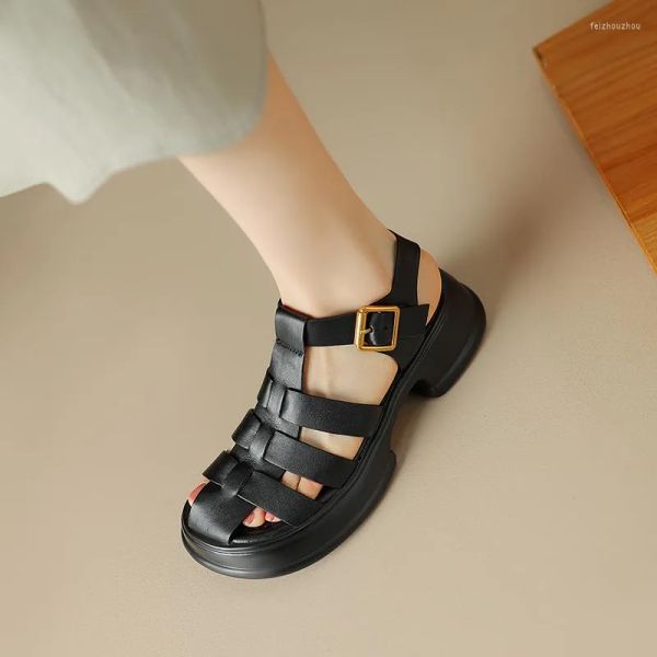 sandals leisure women summer gladiators rome style casual outdoor platforms genuine leather shoes woman 2023 arrival, Black
sandals leisure women summer gladiators rome style casual outdoor platforms genuine leather shoes woman 2023 arrival, Black