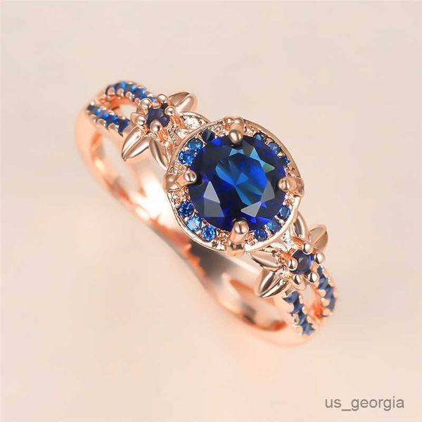 band rings charm female blue crystal ring vintage rose gold color flower wedding ring luxury round zircon engagement rings for women r230625, Silver
band rings charm female blue crystal ring vintage rose gold color flower wedding ring luxury round zircon engagement rings for women r230625, Silver
