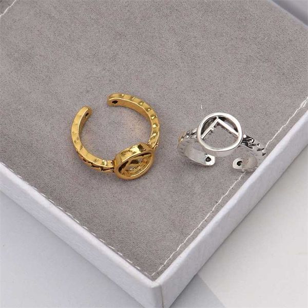 2023 f family's new fashion letter open chain geometric metal minimalist style temperament ring, Silver
2023 f family's new fashion letter open chain geometric metal minimalist style temperament ring, Silver
