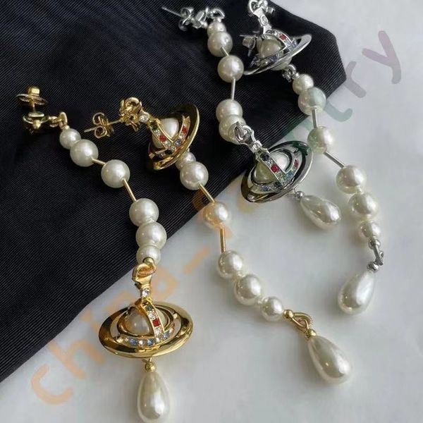 14k gold plated beaded pearl necklaces three-dimensional saturn water drop clavicle chain saturn earrings fashion pearl bracelet jewelry set, Silver
14k gold plated beaded pearl necklaces three-dimensional saturn water drop clavicle chain saturn earrings fashion pearl bracelet jewelry set, Silver