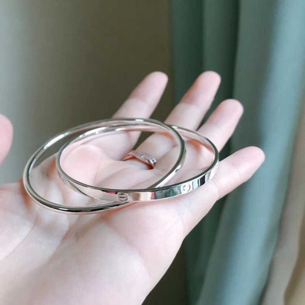 designer new tiktok live broadcast of silver plated copper double ring carti bracelet closed solid girl gift for girlfriend with logo, Black
designer new tiktok live broadcast of silver plated copper double ring carti bracelet closed solid girl gift for girlfriend with logo, Black