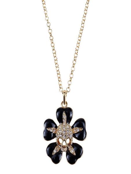 black small flower inlaid with gold skull saturn necklace lacquered skull flower necklace9371538, Silver
black small flower inlaid with gold skull saturn necklace lacquered skull flower necklace9371538, Silver