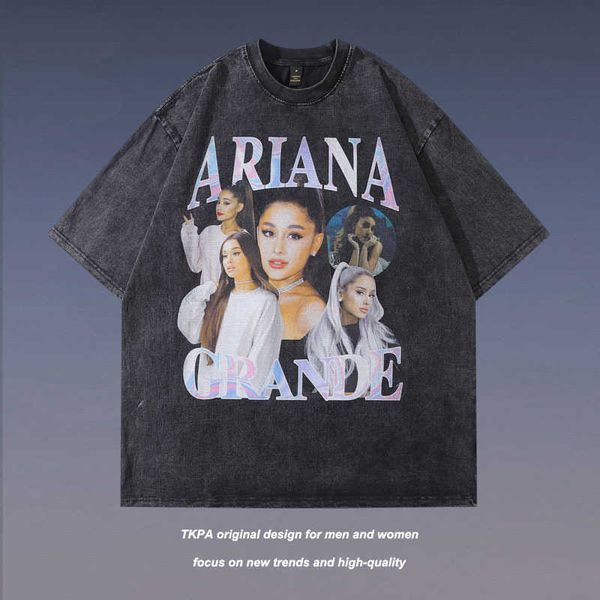 tkpa high street vintage portrait printing old short-sleeved t-shirt men hip-hop loose half-sleeved t-shirt, White;black
tkpa high street vintage portrait printing old short-sleeved t-shirt men hip-hop loose half-sleeved t-shirt, White;black