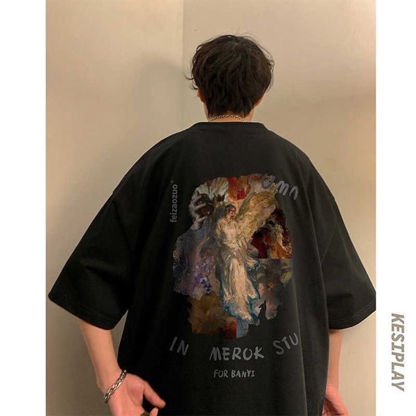 pure cotton half short sleeve t-shirt men's plus size loose fashion brand fatty summer street men's wear, White;black
pure cotton half short sleeve t-shirt men's plus size loose fashion brand fatty summer street men's wear, White;black