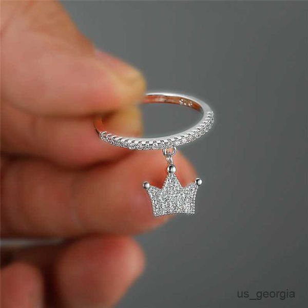 band rings cute female queen crown pendant ring rose gold bridal engagement ring vintage zircon stone wedding rings for women r230625, Silver
band rings cute female queen crown pendant ring rose gold bridal engagement ring vintage zircon stone wedding rings for women r230625, Silver
